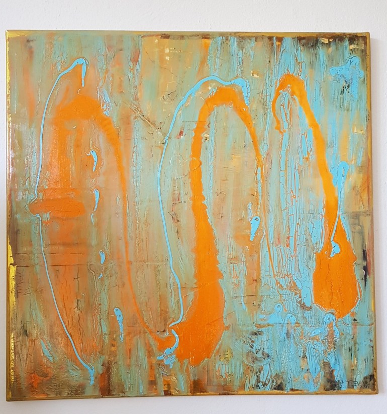 mixedmedia on canvas, 2017, 50 x 50, sold