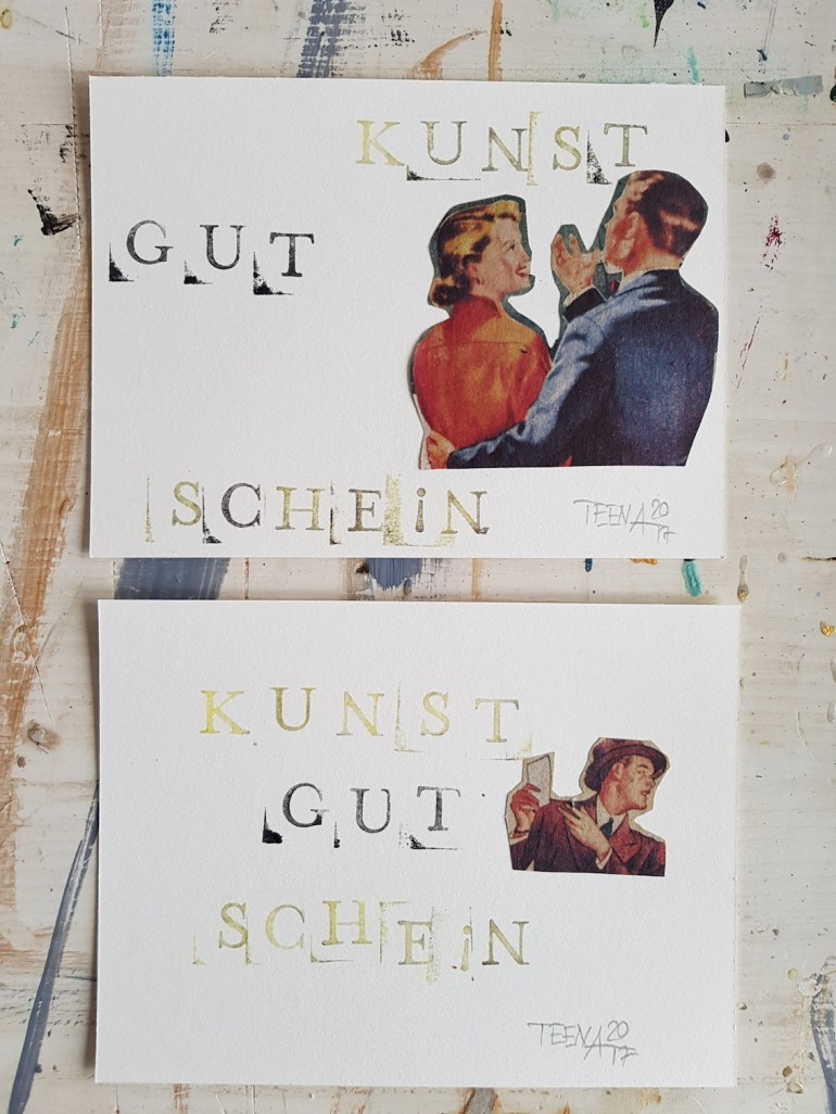 Gutschein, Kunst, Unikat, Geschenk, individuell, Teena leitow