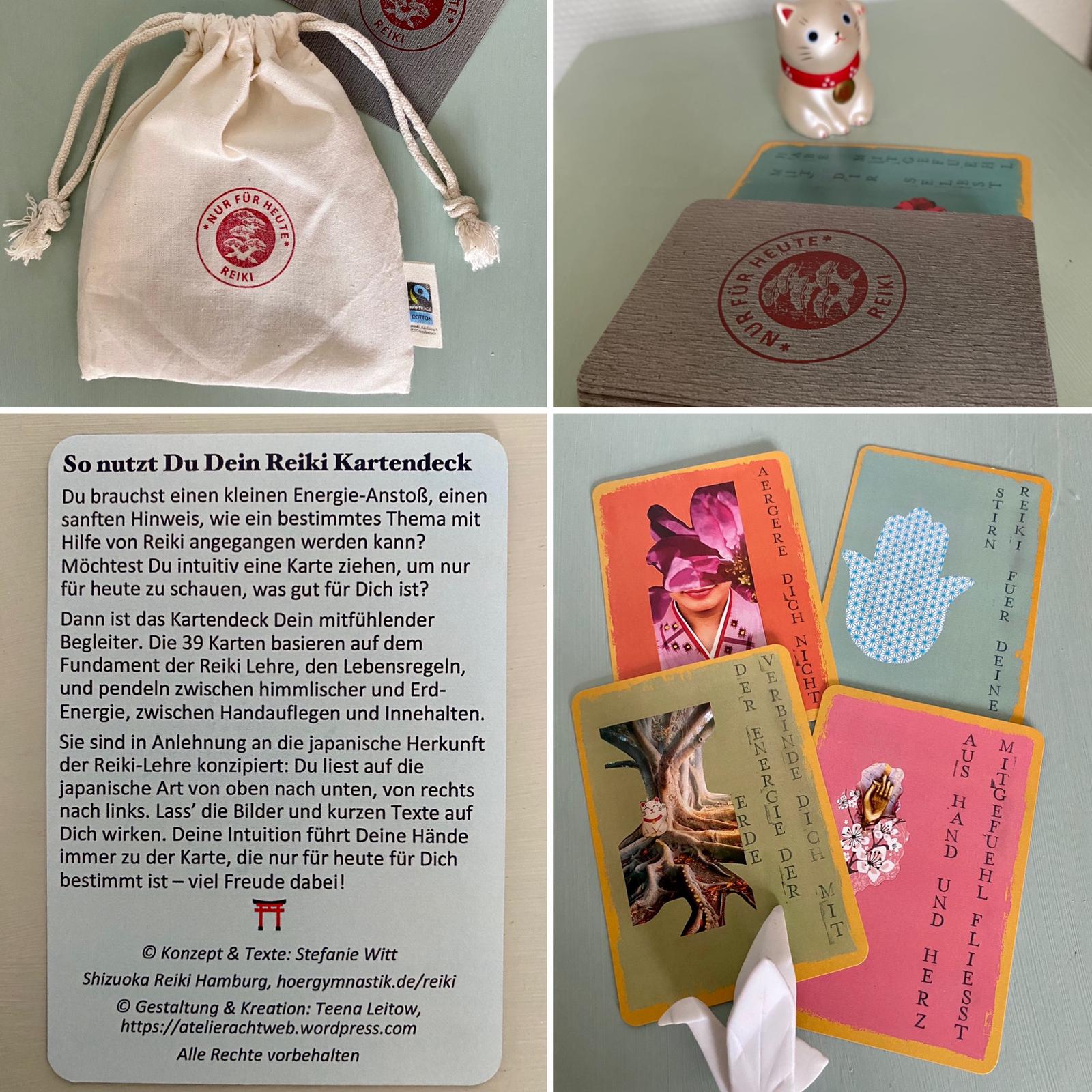 Reiki, Reiki Kartendeck, Steffi Witt, Teena Leitow, Kooperation, Reiki-Art-Project, Mixedmedia-Art, Collage-Art